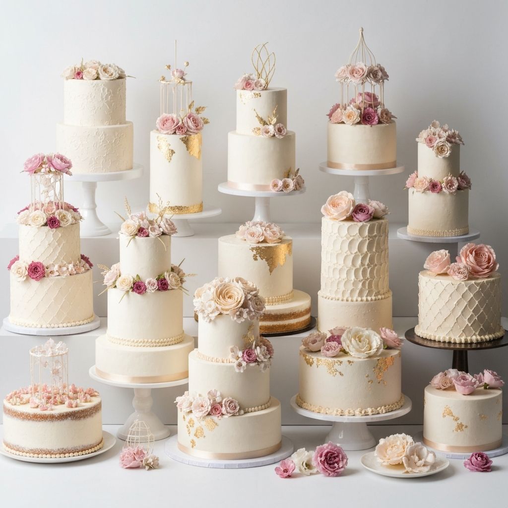 웨딩케이크 및 장식